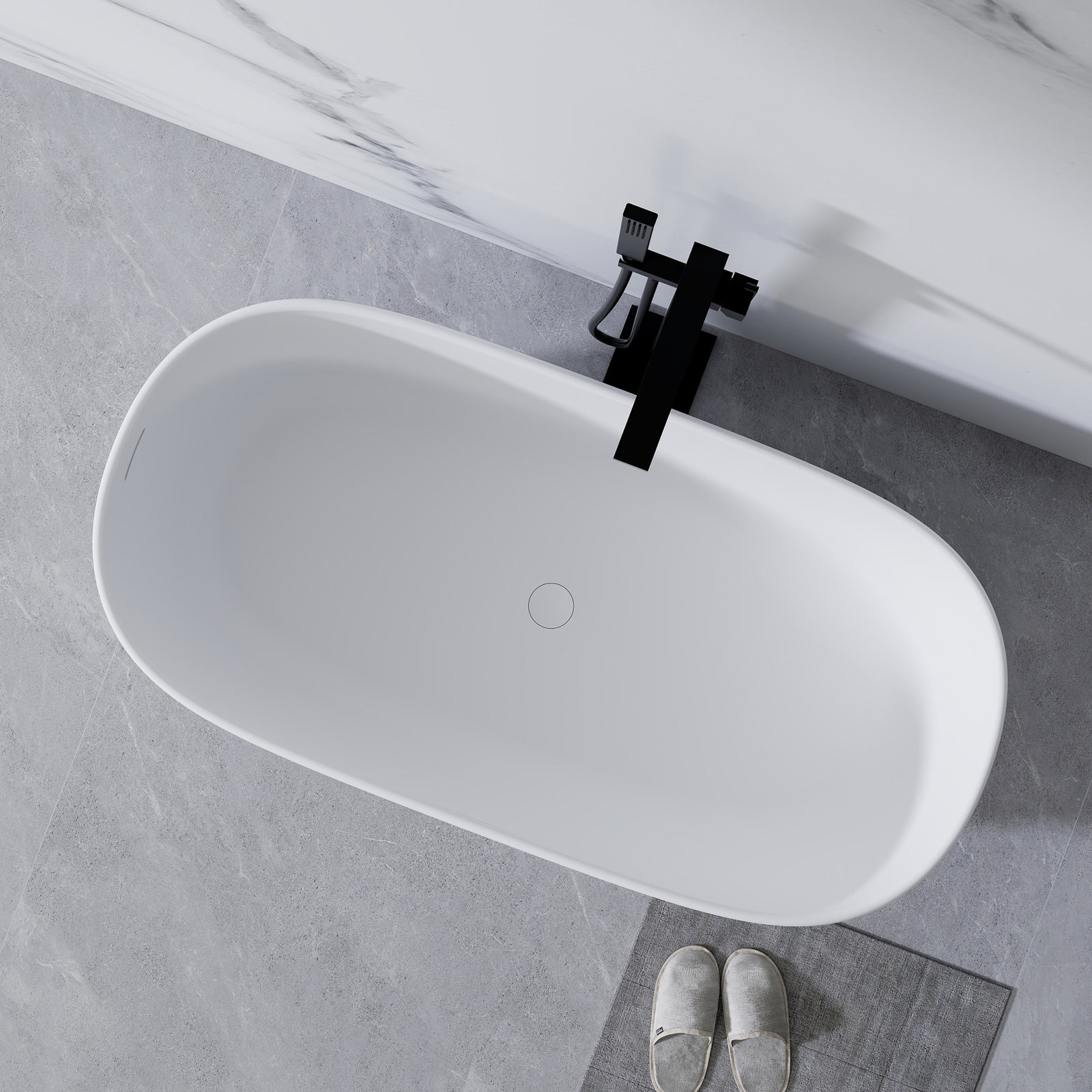 Forma 51" Solid Surface Soaking Bathtub