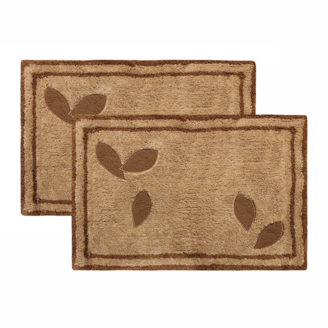 Risso Cotton Non-Slip Bath Rug (Set of 2) Wildon Home®