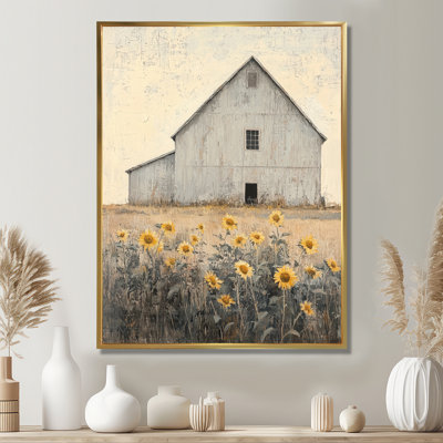 Dishawn photos de grange minimalsim avec tournesols - impressions sur toile de ferme