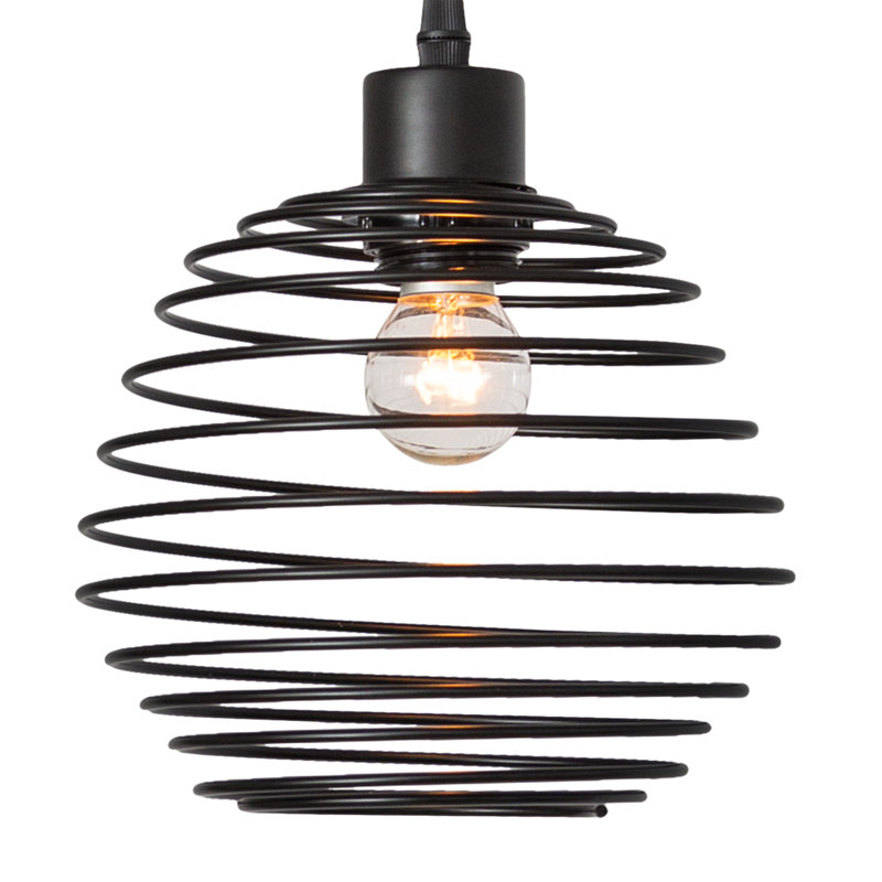 Luminaire suspendu sphère 1 lumière Farshad, Noir classique