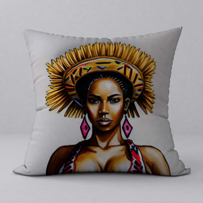 Oreiller New ManosMorenas, caractère et motifs vibrants / taille 18 po x 18 po
