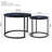 2 - Piece , Round Black Frame Coffee Tables, Marble Tops, Bedroom, Living Room, Simple And Structure Table Various Situations, Easy Installation Steps-1643072233