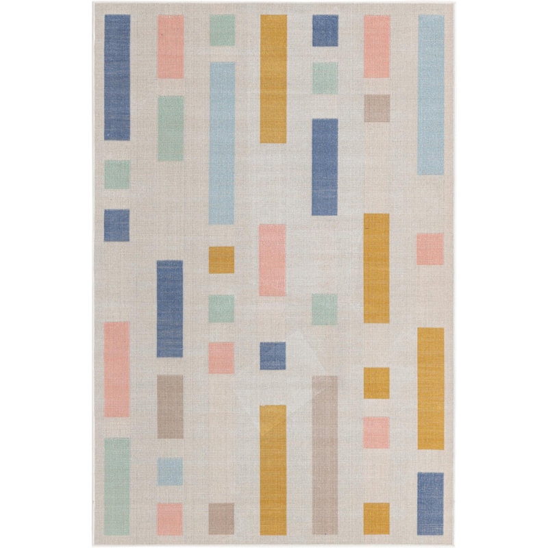 Mccaleb Geometric Indoor Rug, Rectangle 4' x 6'