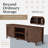Winston Porter TV Console Stand Table Storage Cabinet Media Entertainment Center, Brown