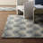 NICOLE MILLER NEW YORK Kendall Fluted Geo Handcrafted Wool Area Rug Grey-107408552