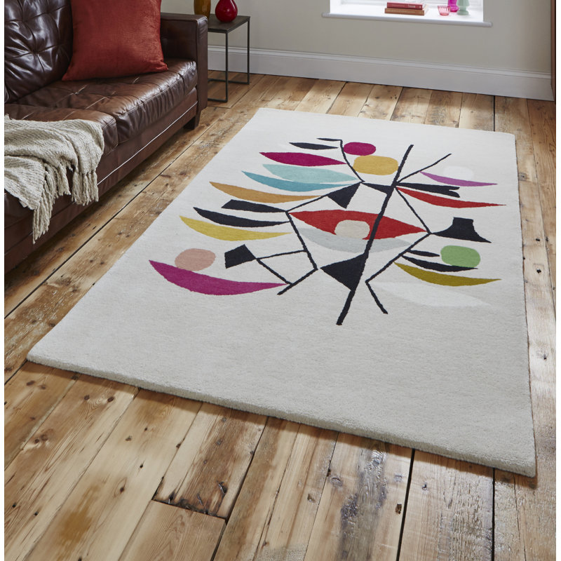 Inaluxe Cloyd Hand Tufted Wool Black/Beige Rug, Rectangle 120 x 170cm