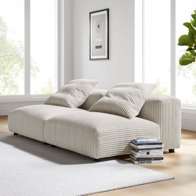 Canapé modulaire en velours côtelé 2 pièces Solace