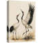 «Dancing Red-Crowned Cranes Nature Scene», reproduction d'art sur toile encadrée-120783884-120783885