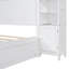 Grand lit en bois avec armoire tout-en-un, tablette et prises, blanc-2036645119