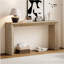 Console de style campagne moderne 60 po avec 2 tiroirs dissimulés, table d'entrée de style cascade avec pieds épaissis et grain de bois rustique pour le salon, l'entrée et le couloir (naturel)-919727782