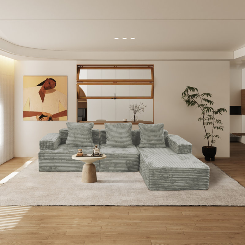 Canapé modulaire convertible, Gris antique