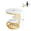 Table de chevet, table de bout, table d'appoint, canapé rond en faux marbre