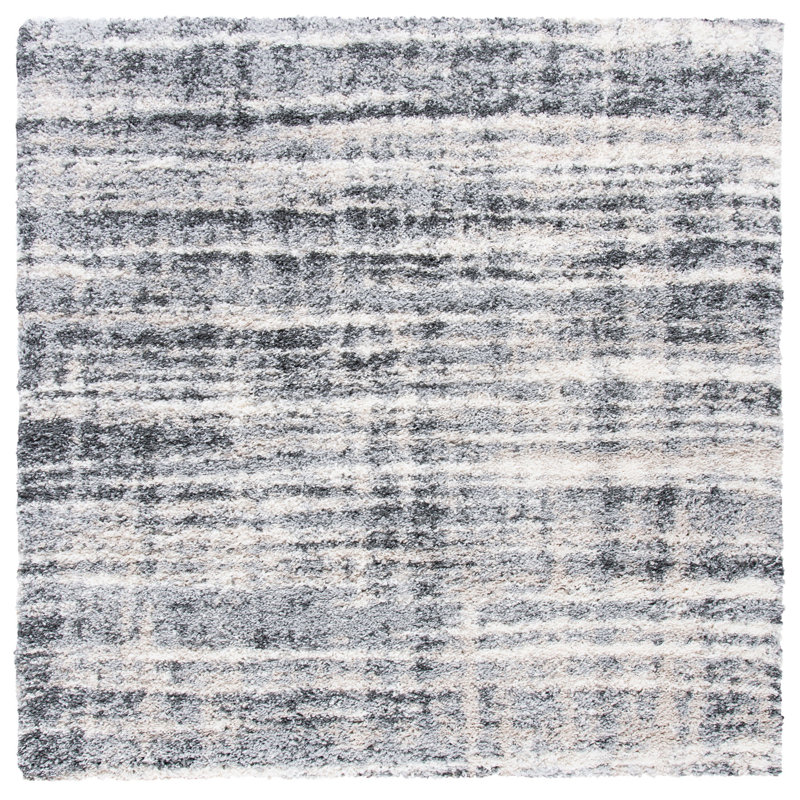 Tapis ivoire / gris Hartmann, Carré 6 pi 7 po