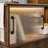 41.3" Tall Arched Accent Storage Cabinet with LED Lights & Glass Sliding Door 