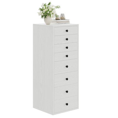 8-Drawer Dresser, Tall Narrow Storage Chest, Small Space Organizer