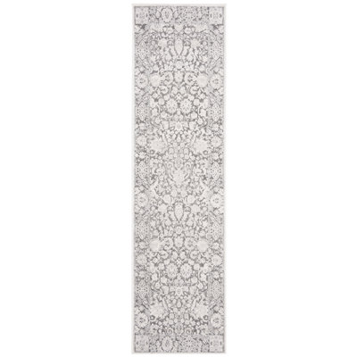 Calidia Oriental Dark Gray/Cream Area Rug
