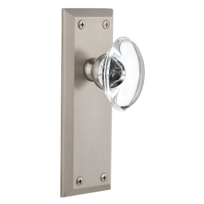 Grandeur Fifth Avenue Plate Double Dummy with Provence Crystal Door Knob