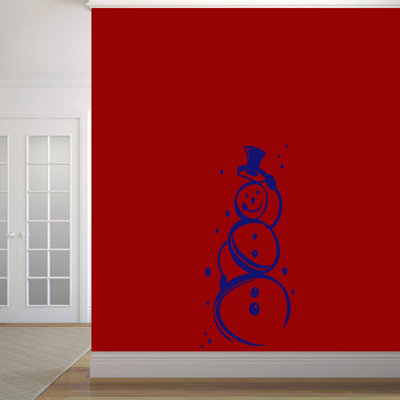 Décalcomanie murale jolie bonhomme de neige Trexler