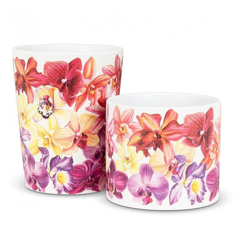 Nakara Ceramic Cachepot, 6" H x 4.5" W x 4.5" D