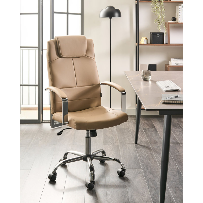 Executive Chair with Headrest, Beige