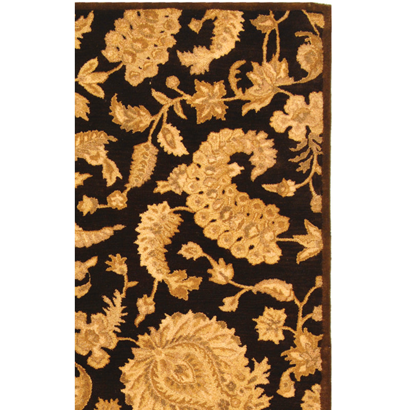 Ardell Hand Tufted Wool Floral Rug, Rectangle 9'6" x 13'6"