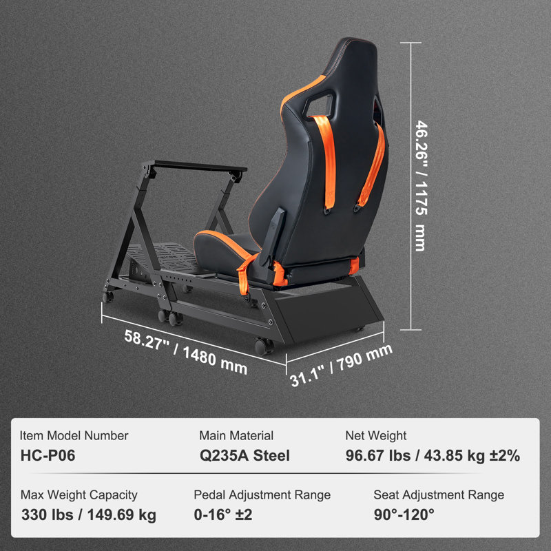 Fauteuil de jeu et de course inclinable ergonomique en similicuir avec repose-pieds Inbox, H 10 po x l 25,2 po x P 56,9 po