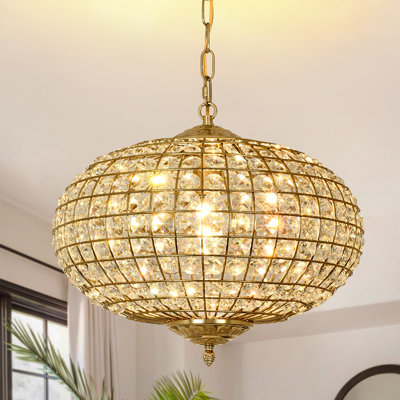 Rola Crystal 1-Light Globe Chandelier