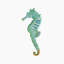 Seahorse Aqua Tissue Box Cover