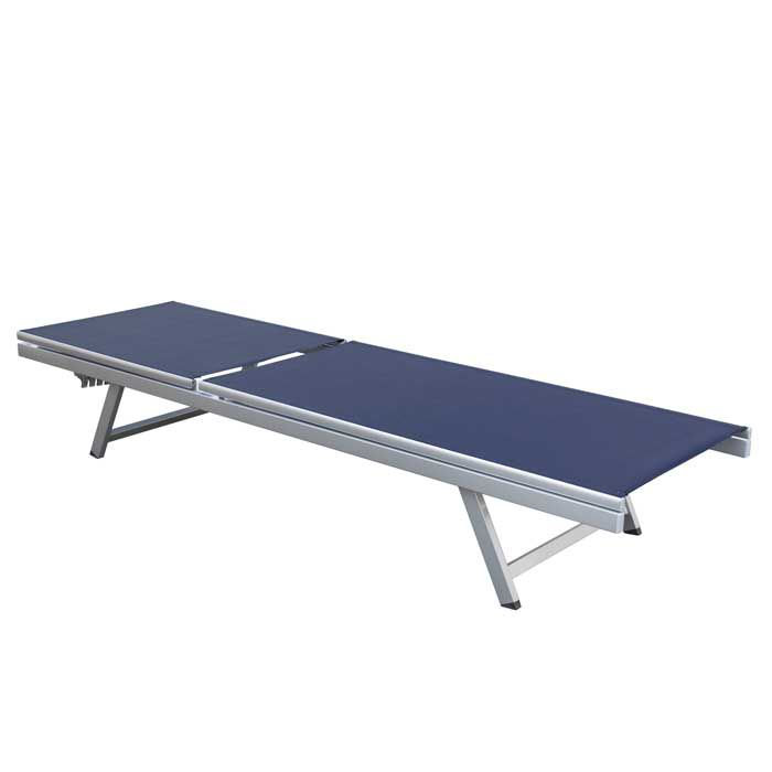 Chaise longue inclinable Chee, Bleu