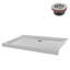 Base de douche en acrylique de coin Streamline l 60 po x P 36 po, drain inclus