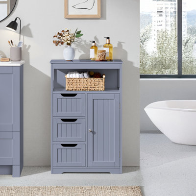 Armoire de salle de bain autoportante l 22 po x H 34,1 po x P 11,5 po Brigit