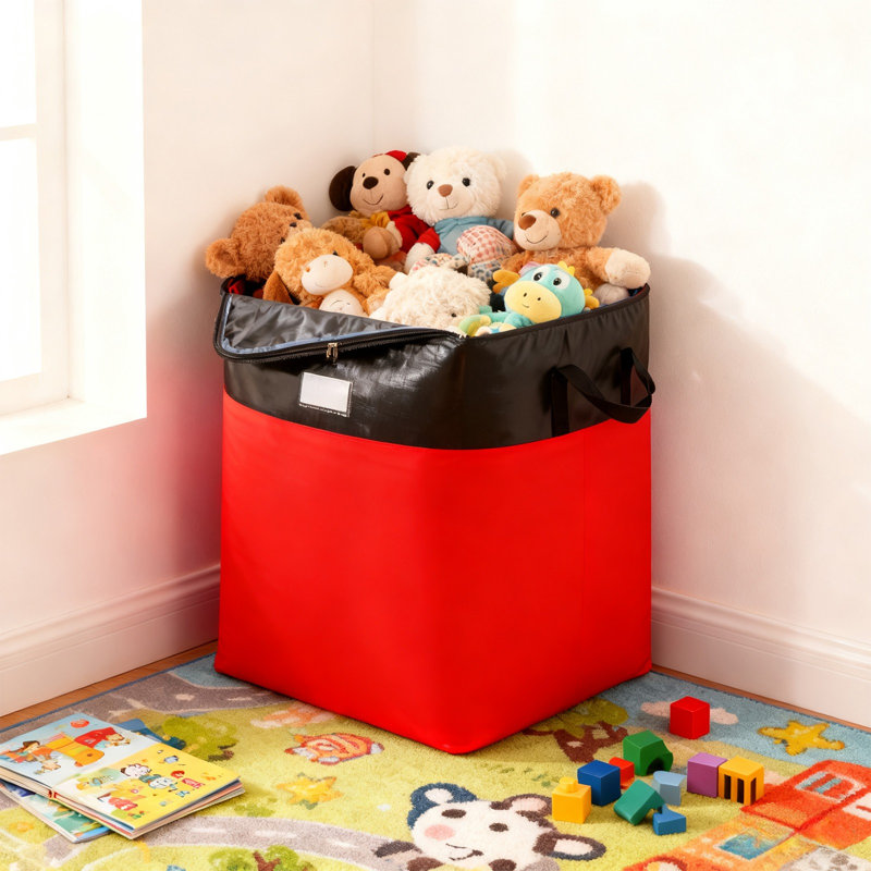  Heavy Duty Moving Bags or Toy Clothes Storage Bag, Large Storage Totes Bins with Strong Handles & Zippers for Moving, College Dorm Room Essentials, Orange