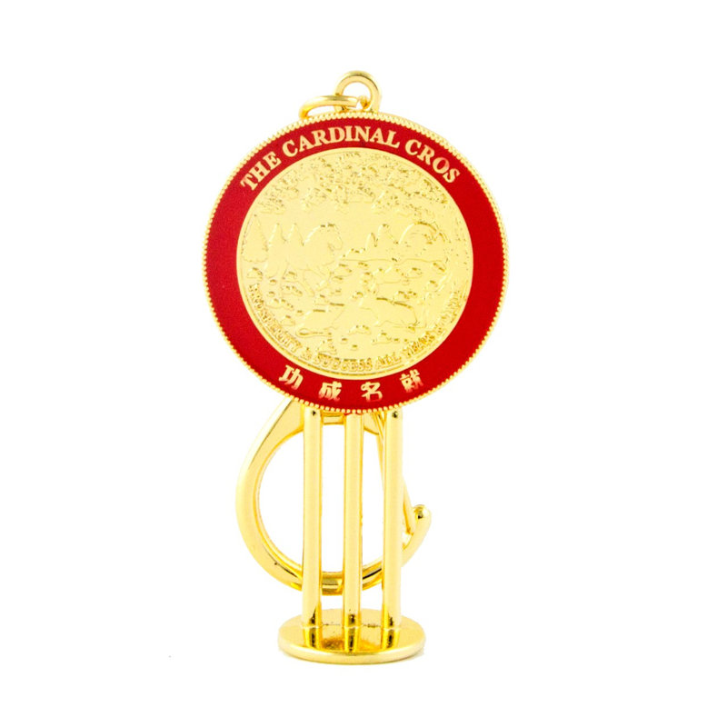 Porte-clés amulette en croix Miroir cardinal