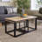 Aneisha Solid Wood and Metal Nest of 3 Coffee Side End Tables