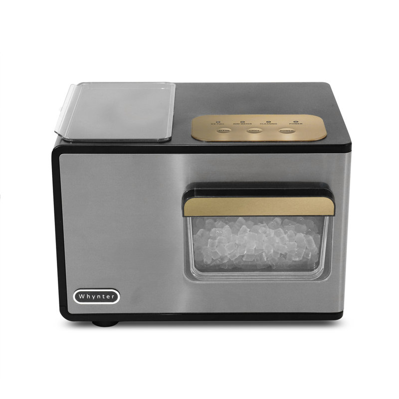 Whynter SonicSnö Countertop Nugget Ice Maker 40lbs/24hrs Chewable Pebble/Sonic Type Ice, Gold/Black