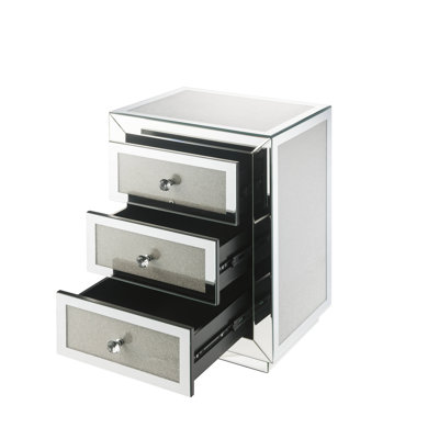 Noralie Mirrored & Faux Dimaonds Accent Table