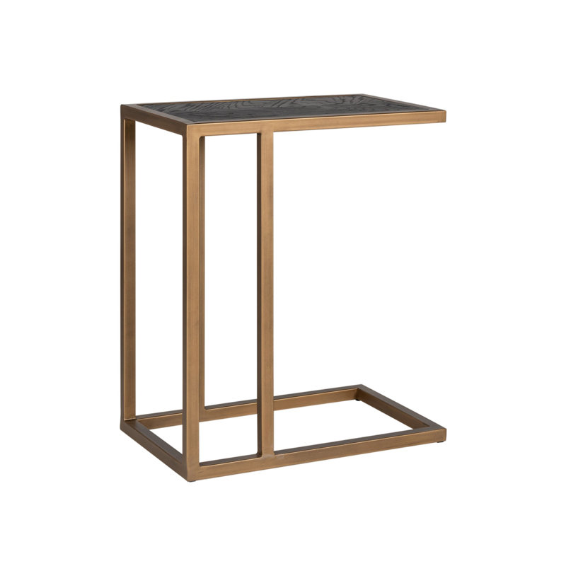 Table de bout C en bois massif Blackbone, Noir