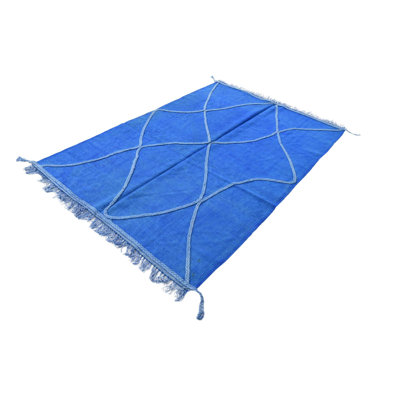Tapis bleu 4 pi x 6 pi