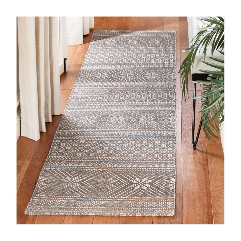 Reuben Hand Loomed Cotton Southwestern Rug, Runner 2'3" x 8'