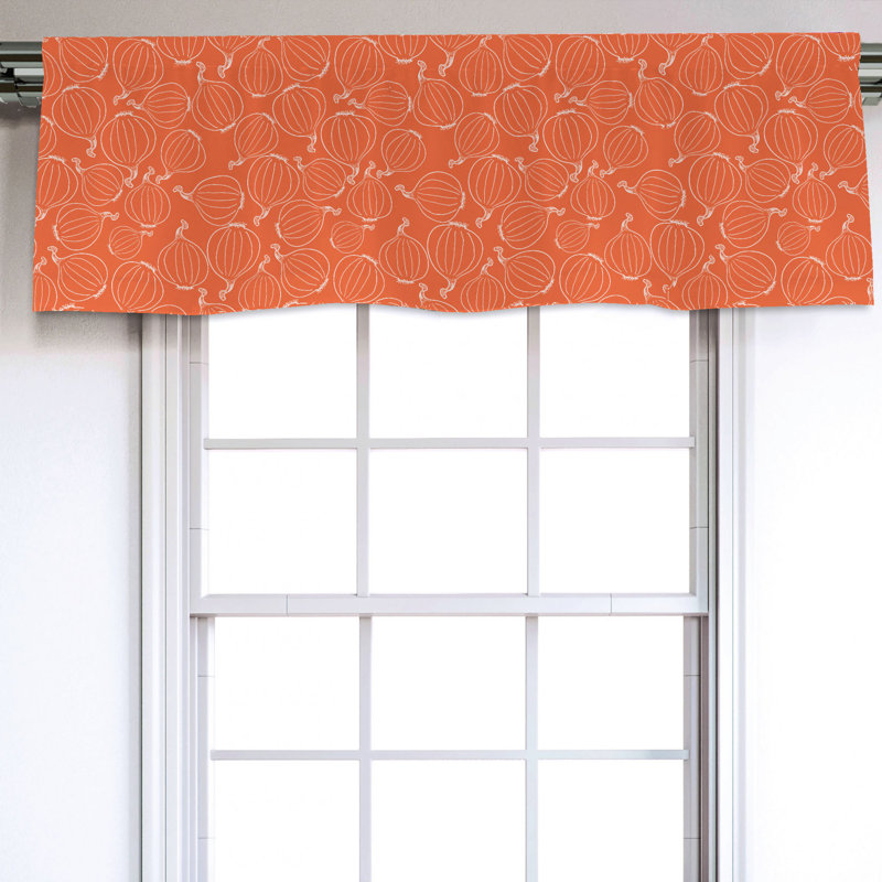 Sateen Floral Ruffled Window Valance