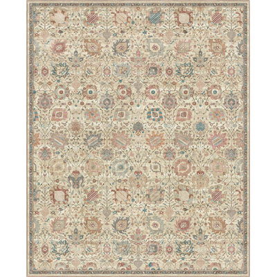 Bungalow Rose Aylena Refined Medallion Beige Area Rug