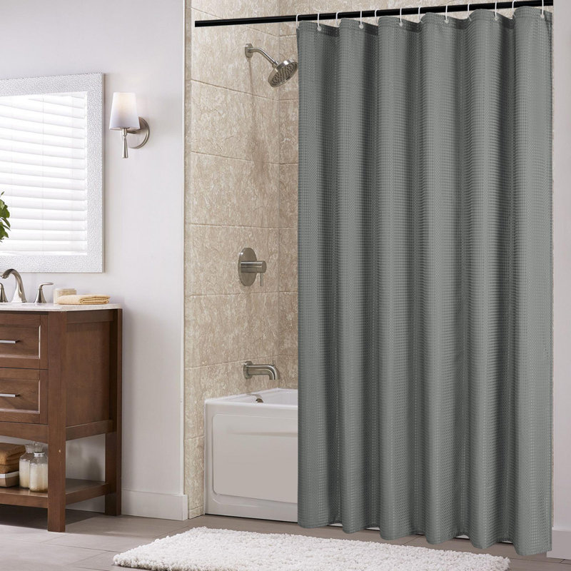 Rideau de douche Utopia Alley Waffle, Gris