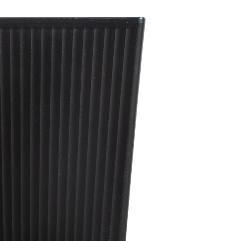28.4-Inch Tall PE Fluted Tapered Planter Pot, Black