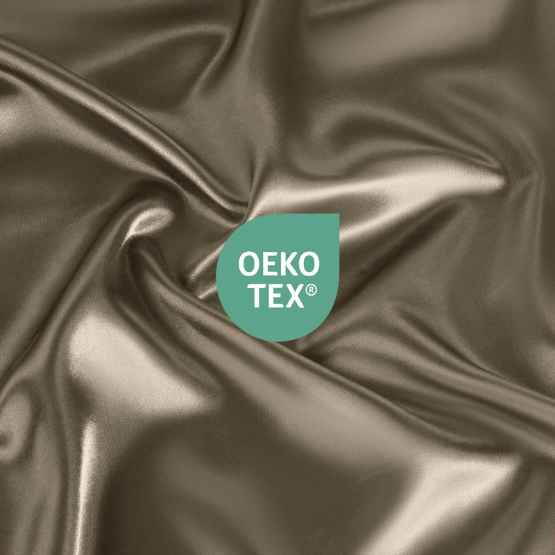 Martex Elegance Satin Silk Sheet Set Hotel Quality - Super Soft & Breathable Good For Hair & Skin, King, Champagne