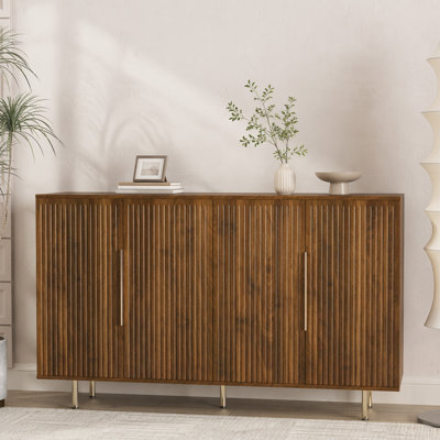 Buffet moderne cannelé avec tablettes réglables
