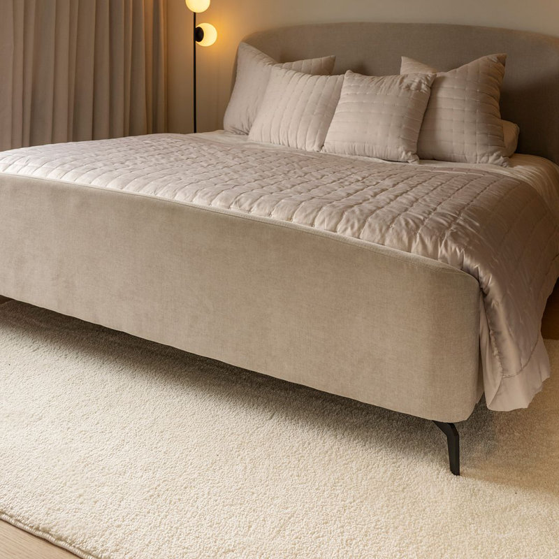 Solid Colour Machine Tufted Shag Area Rug, 160cm x 230cm