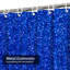 Rideau de douche de Noël abstrait bleu aigue-marine brillant avec 12 crochets-381164620