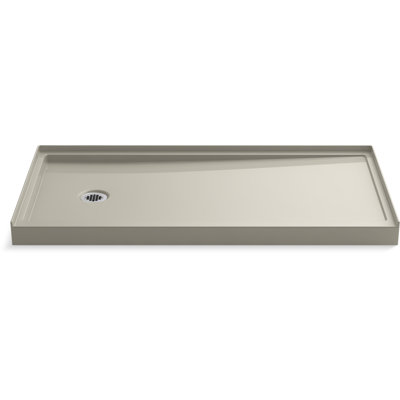 Rely60-In X 30-In Single-Threshold Shower Base With Left-Hand Drain