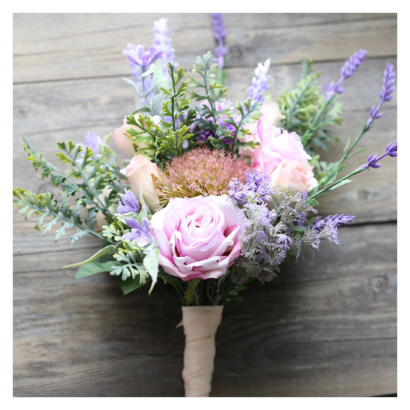Mixed Arrangement, 9.8" H x 9.1" W x 9.1" D, Purple