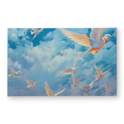 The Flight Bird White Indoor Outdoor Door Mat - Home Decor